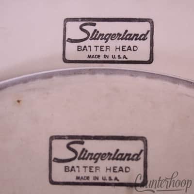 Slingerland 13"Tom Drum Heads 2x Set Batter/Resonant Vintage60s USA White Coated image 2