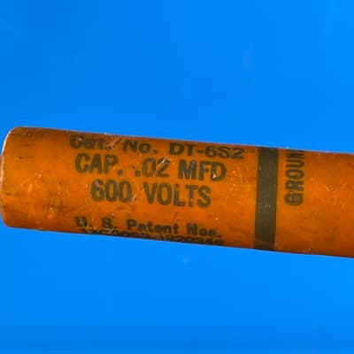 Cornell Dubilier 0.02uf Dwarf Tiger Wax Molded Tone Capacitor 1940’s image 3