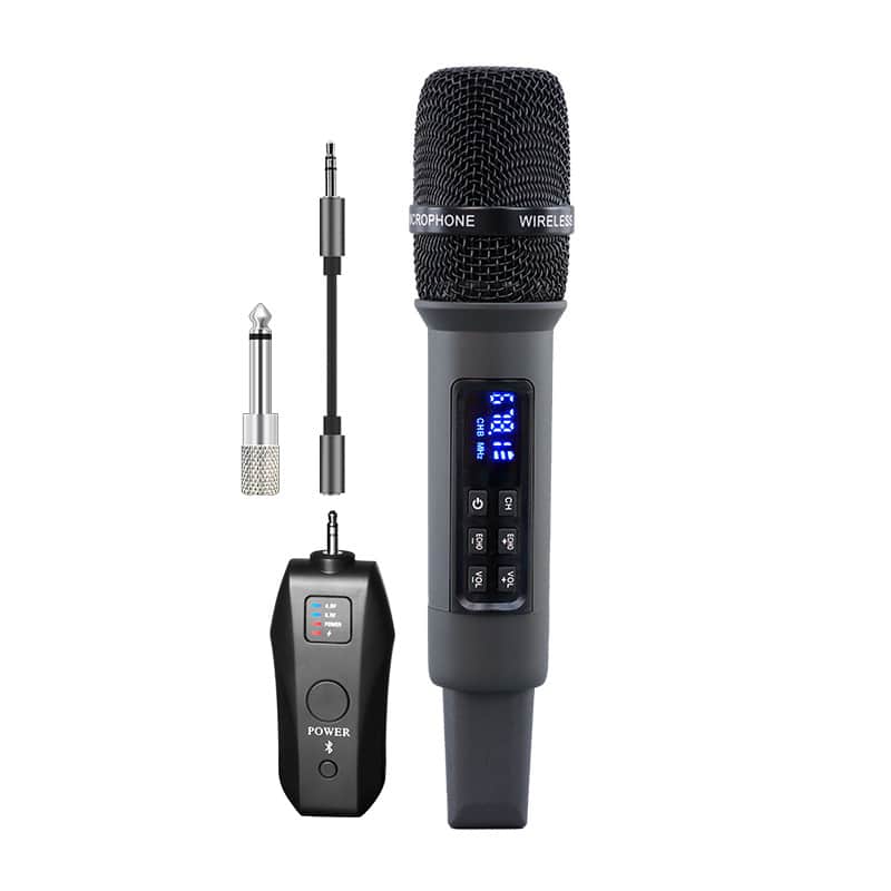 Reverberation Wireless Microphone One Tow Two Outdoor Conference Stage Home Karaoke Magic Sound Card Wireless Microphone image 1