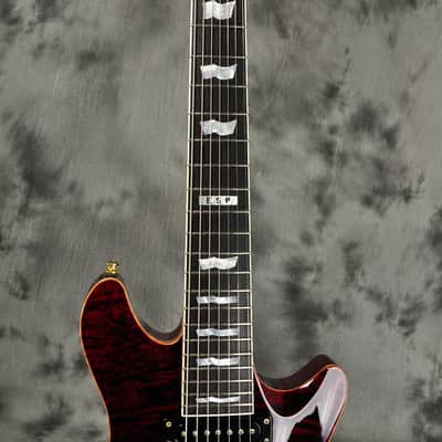 ESP Custom Order Potbelly 7 String Baritone Black Cherry image 6