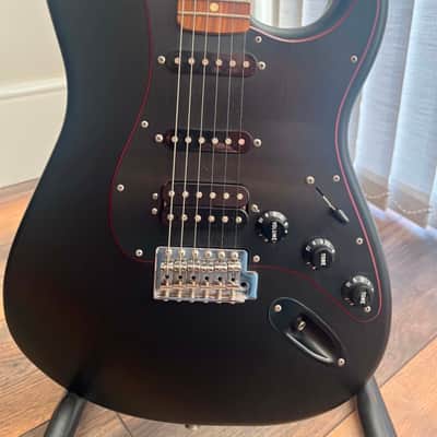 Fender Special Edition Noir Stratocaster HSS with Matching Headstock, Pau Ferro Fretboard 2017 - Satin Black - With Deluxe Tweed Case image 2