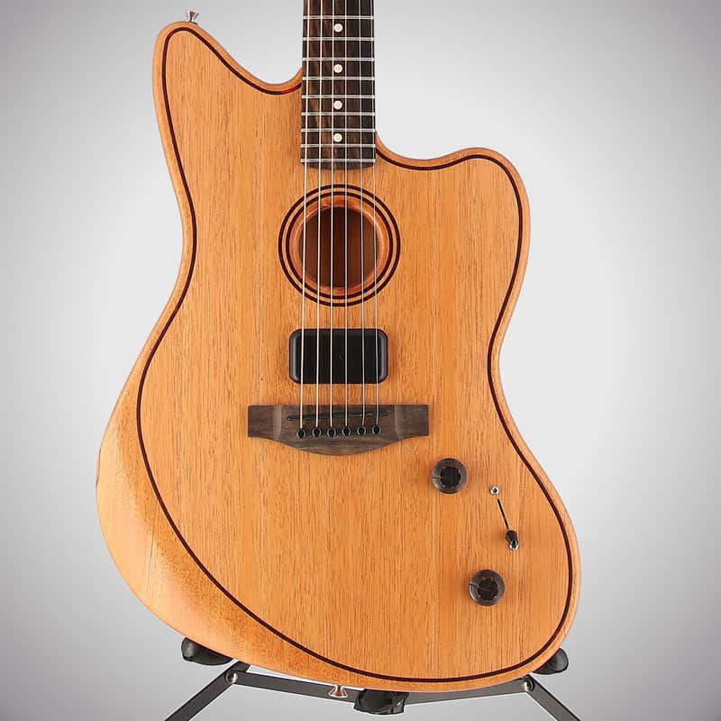 Fender Certified Pre-Owned American Acoustasonic Jazzmaster All-Mahogany, Ebony Fingerboard, Natural (L9) (9781A) image 1