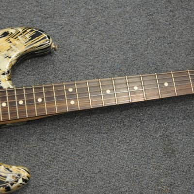Fender FSR "Splattercaster" Standard Splatter Stratocaster with Rosewood Fretboard 2003 - 2004 - Olympic White, Aztec Gold, and Inca Silver Drop over Black image 7