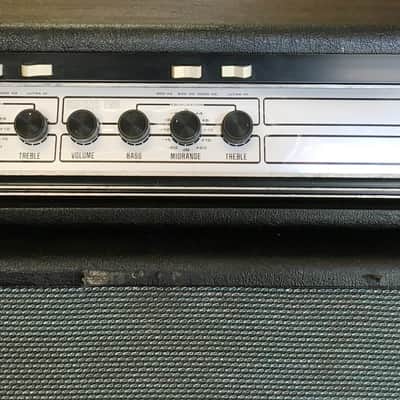Ampeg b-40 Bass Amp head and b-40 Cabinet 1975 black image 4