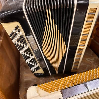 Vintage Nobility (Noble) 120-Bass Piano Accordion - Cream Pearl - Made in Italy image 1