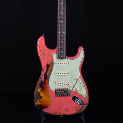 Fender Custom Shop Ltd. 60/63 Stratocaster NEW - Fiesta Red over Sunburst Heavy Relic image 2