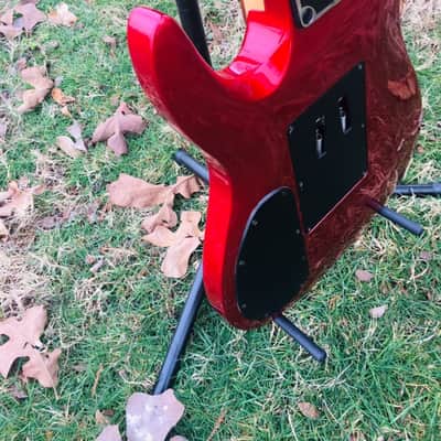 Kramer Striker Custom 424 2000 Crimson Floyd Rose Locking Nut Quad Rail pickups Hockey stick neck image 9