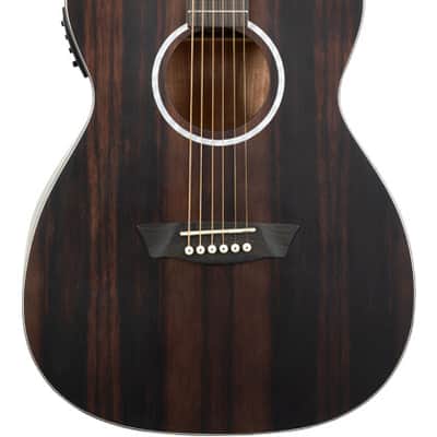 Washburn DFEFE | Deep Forest Ebony Folk Body A/E Guitar. New with Full Warranty! image 3