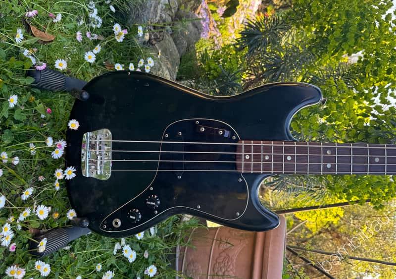 1978 Fender Musicmaster Bass - Black - Light Weight - OHSC image 1
