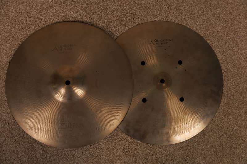Zildjian A 14" Quick Beat Hi Hat Cymbals 1242g 1453g image 1