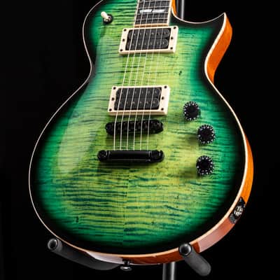 ESP USA Eclipse Flame Maple Dark Lime Sunburst image 5