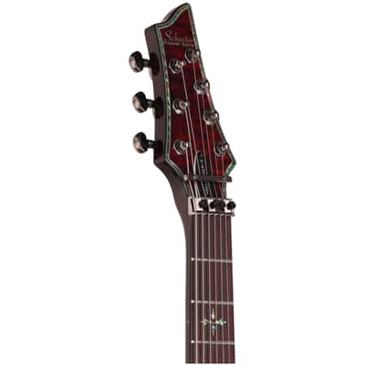 Schecter C7 Hellraiser FR-S Sustainiac Electric Guitar, Black Cherry image 7