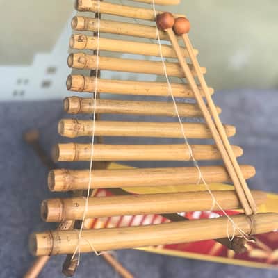12-Note Mini T’rung Bamboo Instrument – Handmade Ethnic Percussion from Vietnam’s Central Highlands image 4