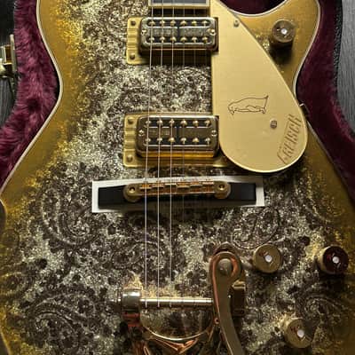 2024 Gretsch G6134TG Gold Paisley Penguin Bigsby Limited Edition image 8