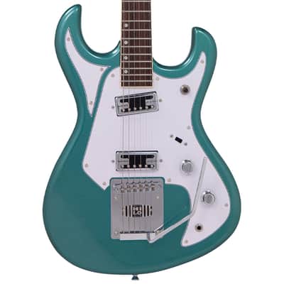 SPECIAL OFFER!! Vintage REVO Series 'Waverider' Electric Guitar ~ Sherwood Green image 4