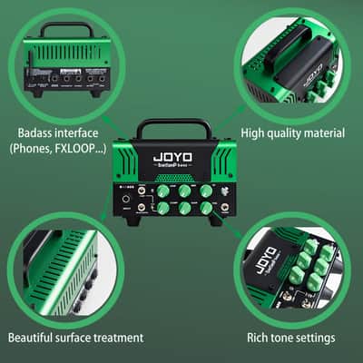 JOYO Bass Mini Amp Head 50 Watt Preamp Hybrid Tube Power Amplifier Head with 3 Band EQ & Bluetooth (No Sound,Need Extra Speaker) Badass image 4