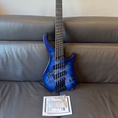 Ibanez EHB1505MS-PLF Bass Workshop Pacific Blue Burst Flat image 1