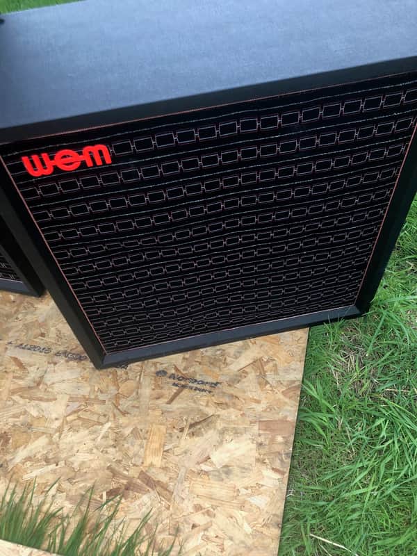WEM Starfinder 4 x 12 Guitar Cabinet with Crescendos 1969 image 1