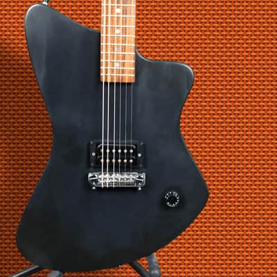 Fernandes Vertigo.  Flat Black.  One humbucker.  Tuned to Drop A.  IT CHUGS! image 1