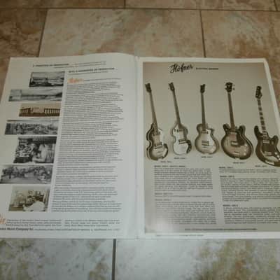 Vintage Circa 1971 Hofner "Fine Professional Guitars and Electric Basses" Catalog! Case Candy! image 2