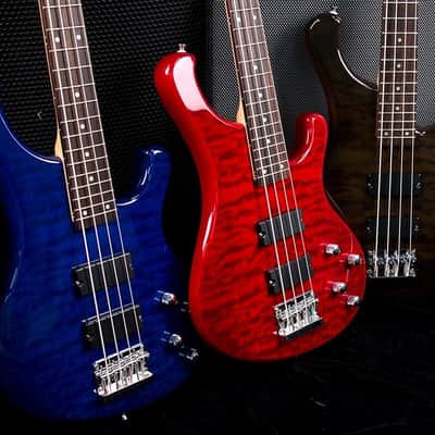 Bullfighter Water ripple 5-string bass electric bass guitar - Red image 4