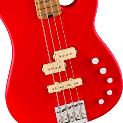 Charvel Pro-Mod San Dimas Bass PJ IV MAH - Bass Guitar - Satin Ferrari Red image 4