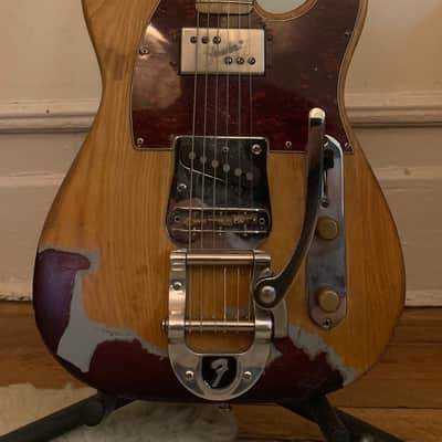 1971  Fender Cunife Telecaster with Bigsby, Maple Fretboard, CuNife pup and GFS pup, Red/Natural image 4
