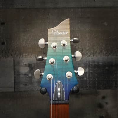 Schecter C-1 Standard Plus Guitar - Blue Fade (3937) image 6