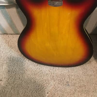 Teisco Del Rey EP-7 Hollow Body Vintage Guitar 1960's Light Sunburst image 4