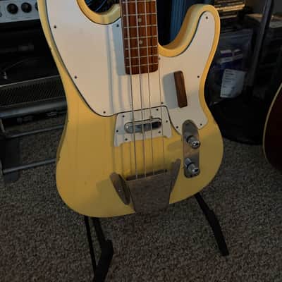 1970s Ibanez 2352 Tele Bass Short Scale - Aged Ivory - HSC image 3