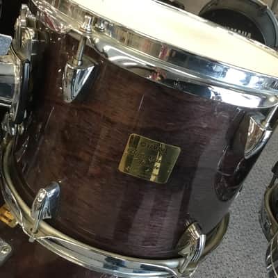 Yamaha Birch Custom Absolute Six Piece Shells (5 Drums) - Plum - See Through Grain MIJ Japan image 4