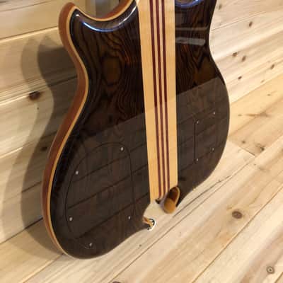 Alembic Mark King Deluxe Custom Lined Fretless 5 string Bass 2002 CocoBolo LED's image 18