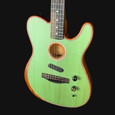 Fender Acoustasonic Telecaster Guitar in Surf Green w/ Deluxe Gigbag image 3