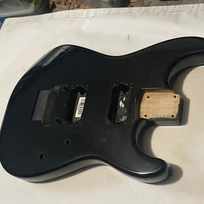 2008 Charvel USA San Dimas Black 2H Strat Shaped Guitar Body Floyd Ready image 3
