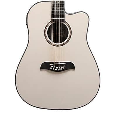 Oscar Schmidt OD312CE 12-String Cutaway Acoustic-Electric  Guitar, White Bild 1