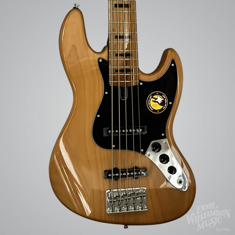 Sire Marcus Miller V5-5 String Bass Guitar, Roasted Maple Fingerboard, Natural image 1