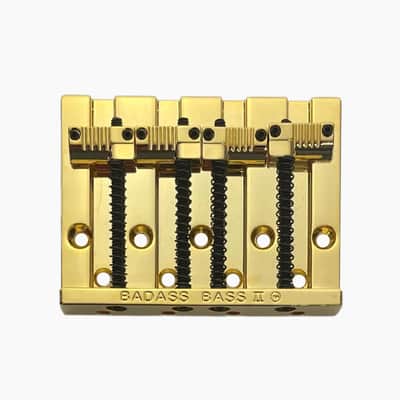 Leo Quan Badass Bass II 4-String Bass Bridge For Fender P/J Bass - GOLD