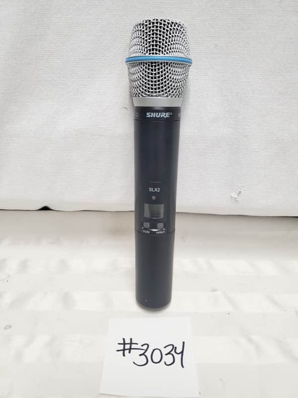 SHURE SLX2 TRANSMITTER WITH BETA 87C HEAD SLX2D/BETA87C #3034 GREAT CONDITION image 1