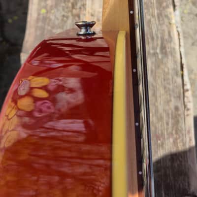 Rare Yamaha BEX4 Semi-Hollow Bass 2000 - Amber Orange - Signed by Billy Sheehan image 12