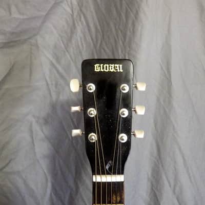 Vintage Global Acoustic Guitar (1970s, Sunburst) image 12