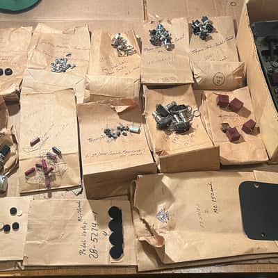 NOS Vox V846 Wah-Wah REPAIR PARTS LOT SERVICE KIT Transducers Jacks Resistors Switches Screws Feet Covers image 1