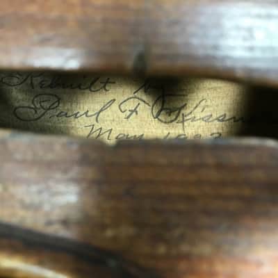 Vintage Paul F Kissner 1923 Rebuilt "Fancy" Violin (4/4) Full Size w/ Case image 15