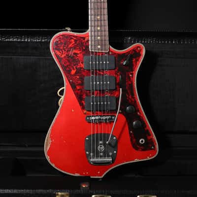 Castedosa El Halcón Baritone - 2025 - Aged, Trans Candy Apple Red. Ron Ellis JM Pickups. NEW, (Authorized Dealer) - image 2