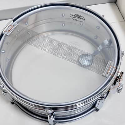 USED PEARL Japan Vintage Shell Snare Drum 14"x 5.5" Steel image 8