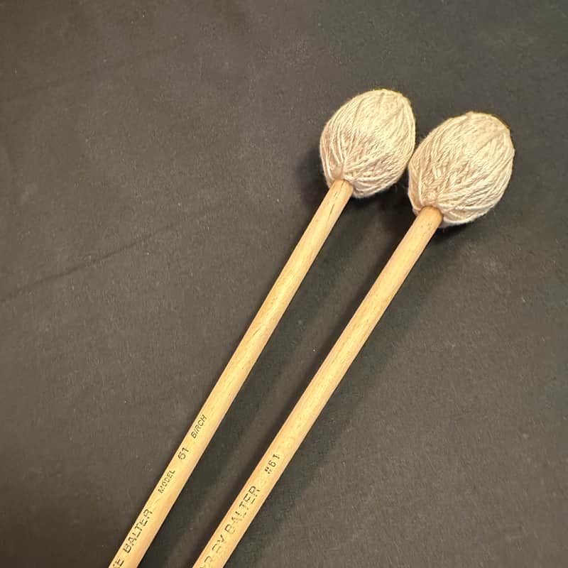 Mike Balter 61B Mallets, RE-WRAPPED, Mushroom Head Series - VERY GOOD image 1