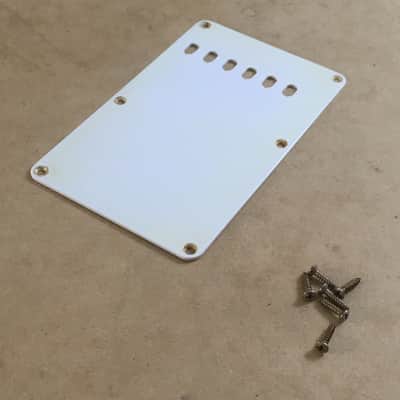 Vintage Fender Natural Aged Relic 1ply Guitar Strat Back Plate Tremolo Cover Made in USA Rare image 18