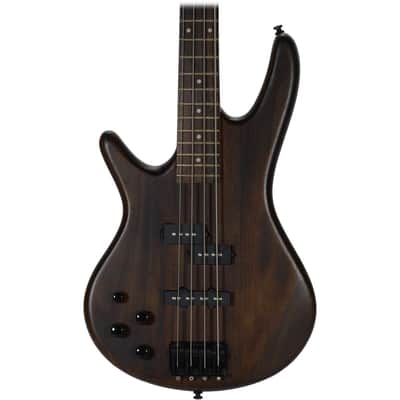 Ibanez GIO Series GSR200BL Left-Handed Electric Bass Guitar, Rosewood Fretboard, Walnut Flat image 8