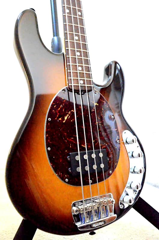Music Man Stingray 4 with piezo bridge Tobacco Burst image 1