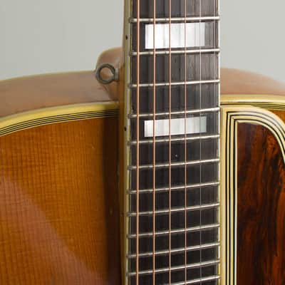 Immagine D'Angelico  Excel Arch Top Acoustic Guitar (1950), ser. #1843, original brown hard shell case. - 15
