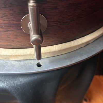 Vintage snare drum. 3.5x14.25 1900s - Mahogany image 10